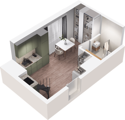 Plan 1 pok. 39m²