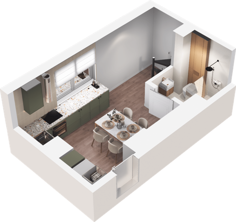 Plan 1 pok. 37m²