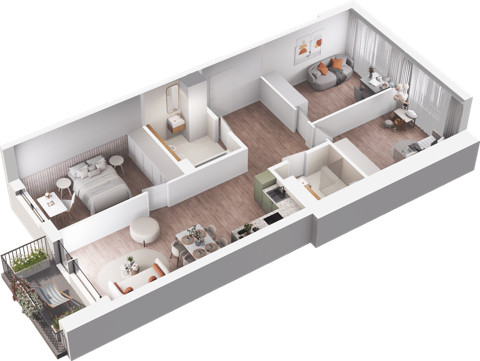 Plan 4 pok. 83m²