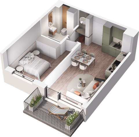 Plan 2 pok. 41m²