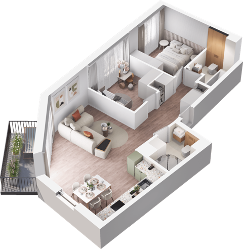 Plan 3 pok. 63m²