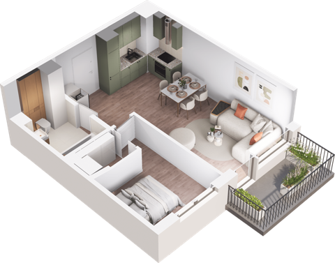 Plan 2 pok. 44m²