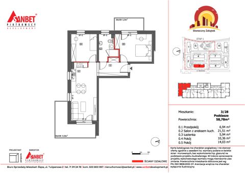 Plan 3 pok. 59m²