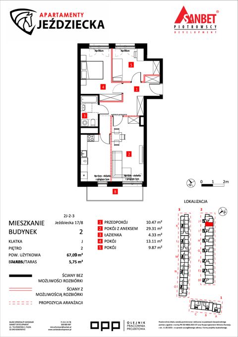 Plan 3 pok. 67m²