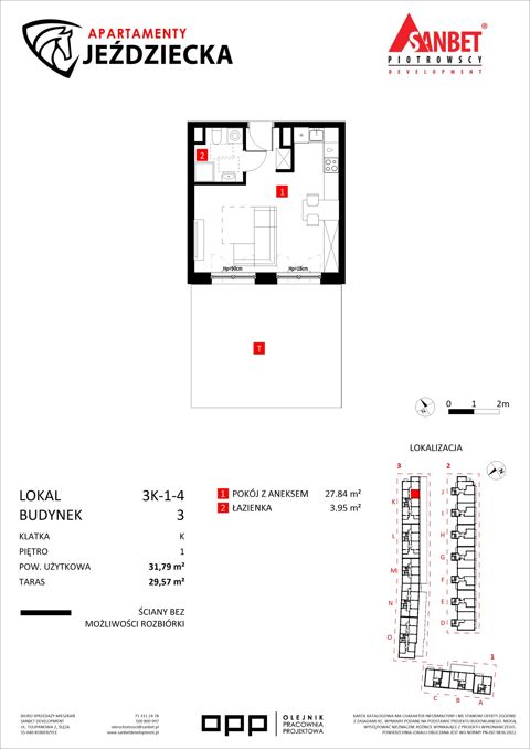 Plan 1 pok. 32m²