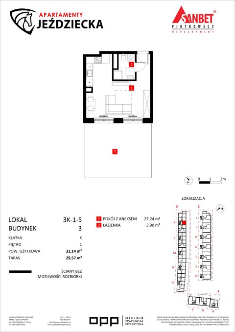 Plan 1 pok. 31m²