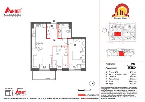 Plan 3 pok. 55m²