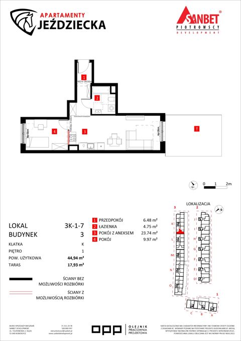 Plan 2 pok. 45m²
