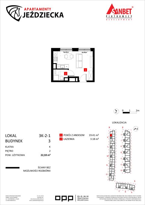 Plan 1 pok. 23m²