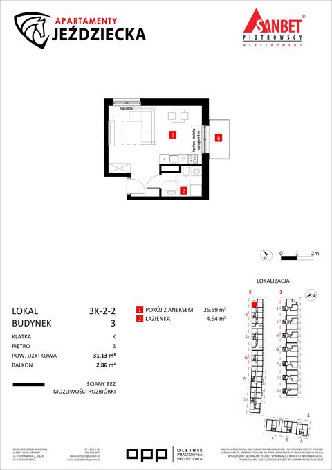 Plan 1 pok. 31m²