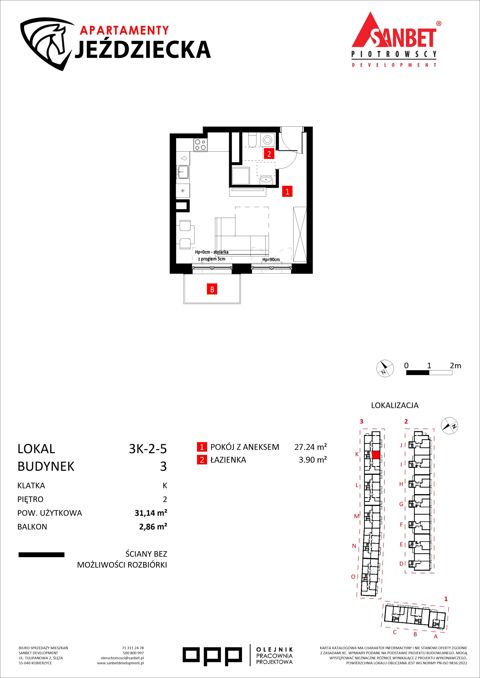 Plan 1 pok. 31m²