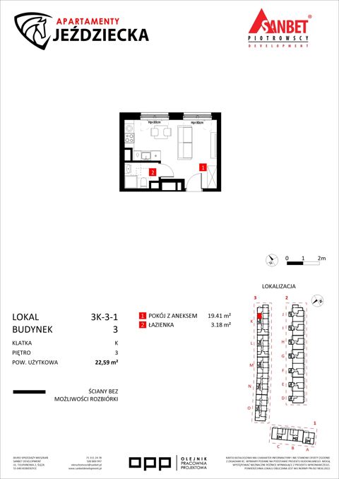 Plan 1 pok. 23m²