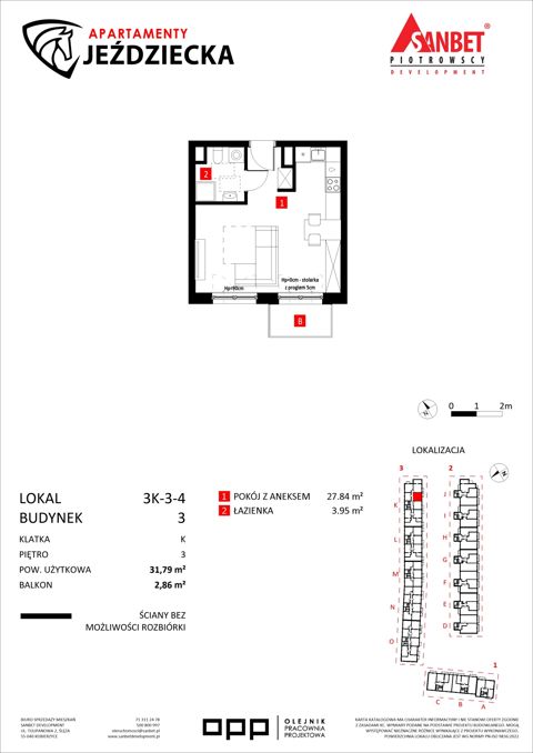Plan 1 pok. 32m²