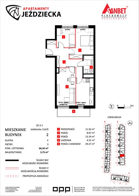 Plan 3 pok. 66m²