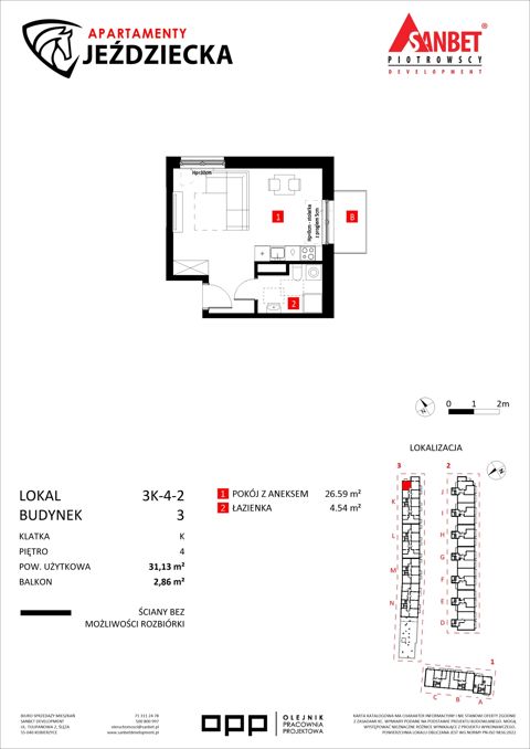 Plan 1 pok. 31m²