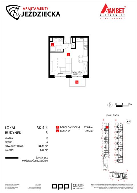 Plan 1 pok. 32m²