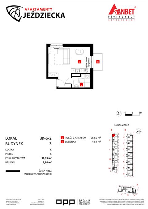 Plan 1 pok. 31m²