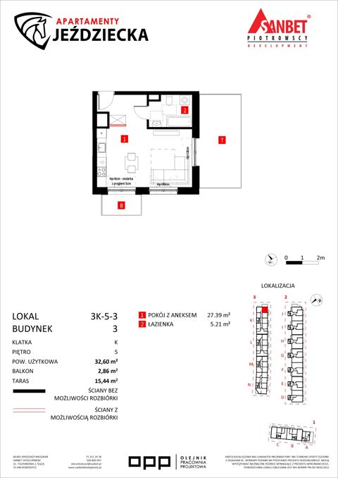 Plan 1 pok. 33m²
