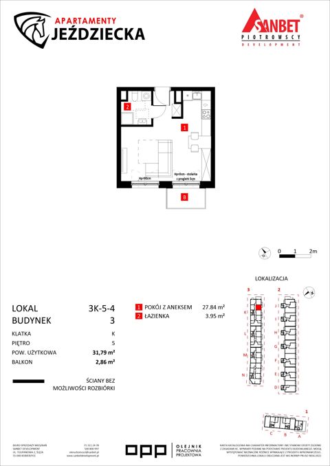 Plan 1 pok. 32m²