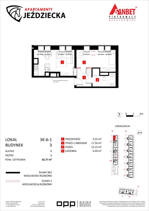 Plan 2 pok. 43m²
