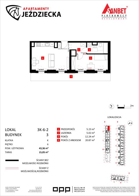 Plan 2 pok. 43m²