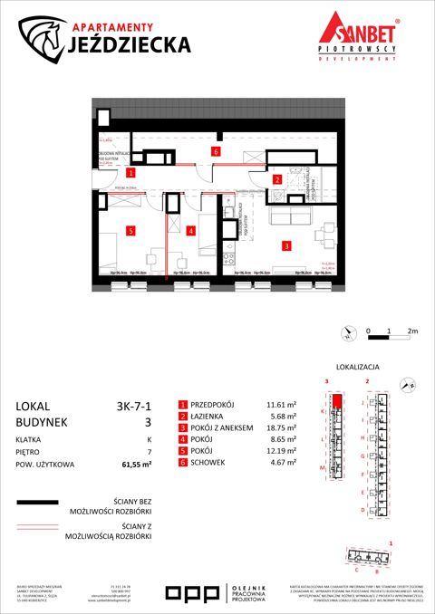 Plan 3 pok. 62m²