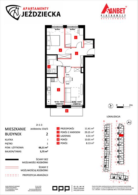 Plan 3 pok. 66m²