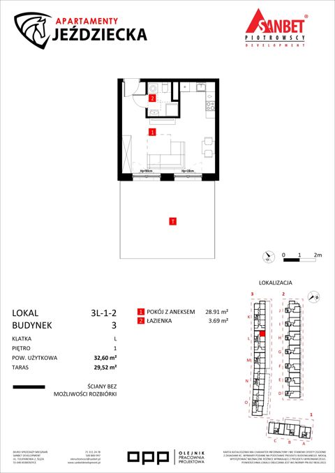 Plan 1 pok. 33m²