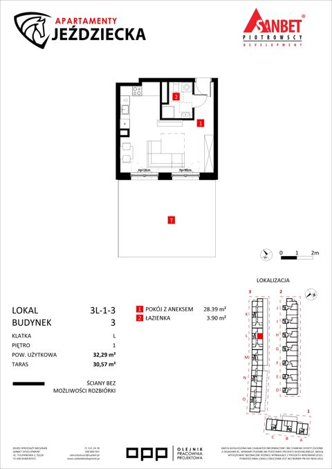 Plan 1 pok. 32m²
