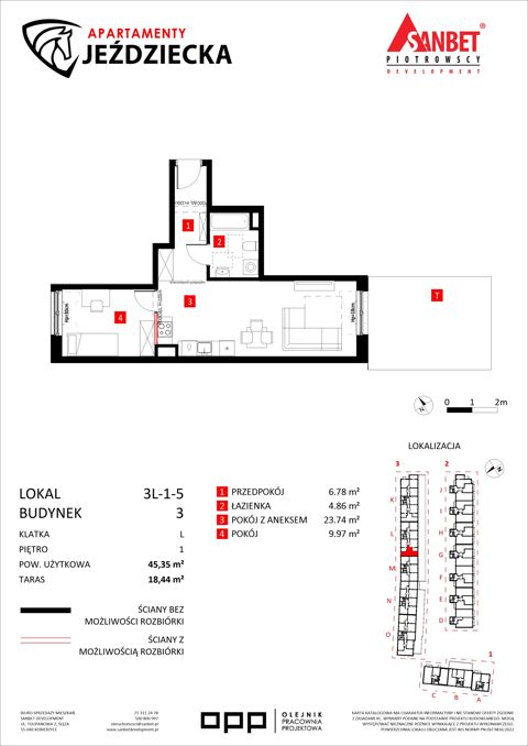 Plan 2 pok. 45m²