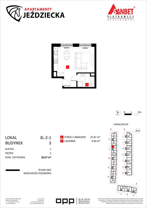 Plan 1 pok. 30m²