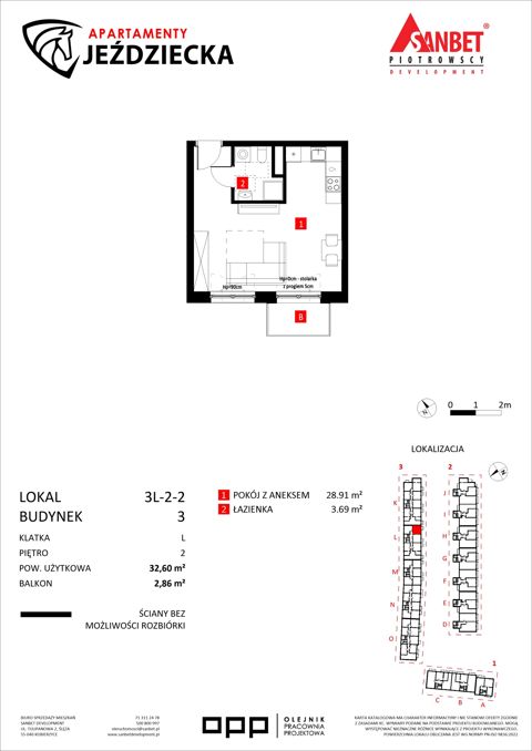 Plan 1 pok. 33m²