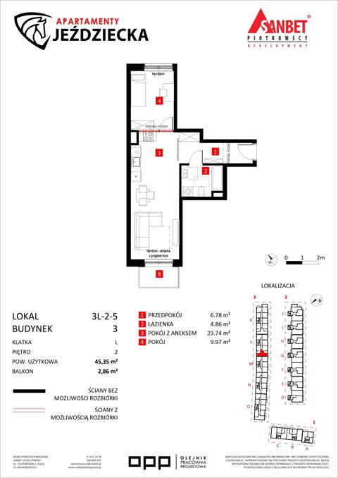 Plan 2 pok. 45m²