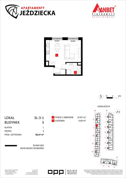 Plan 1 pok. 30m²