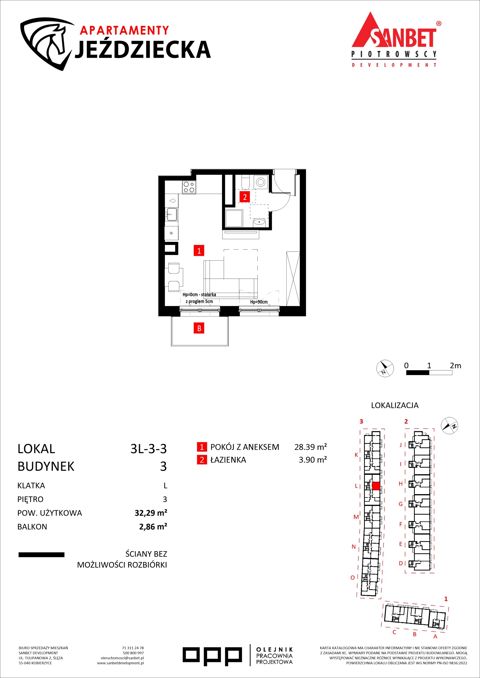 Plan 1 pok. 32m²
