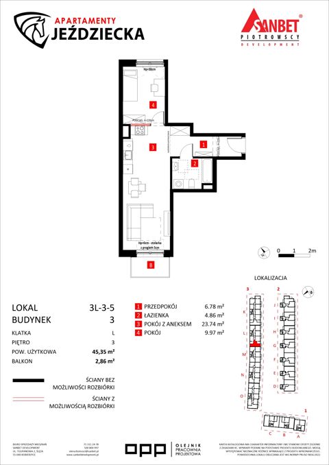 Plan 2 pok. 45m²