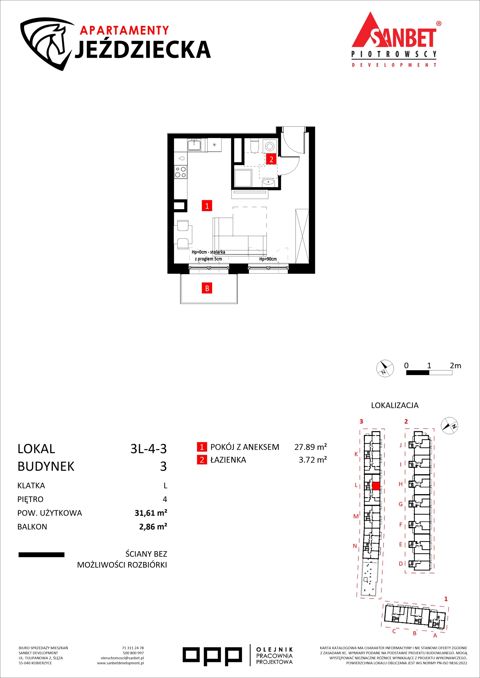 Plan 1 pok. 32m²