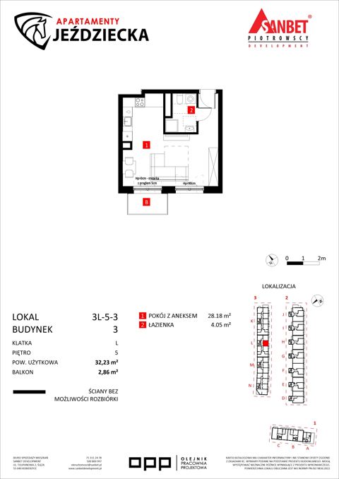 Plan 1 pok. 32m²