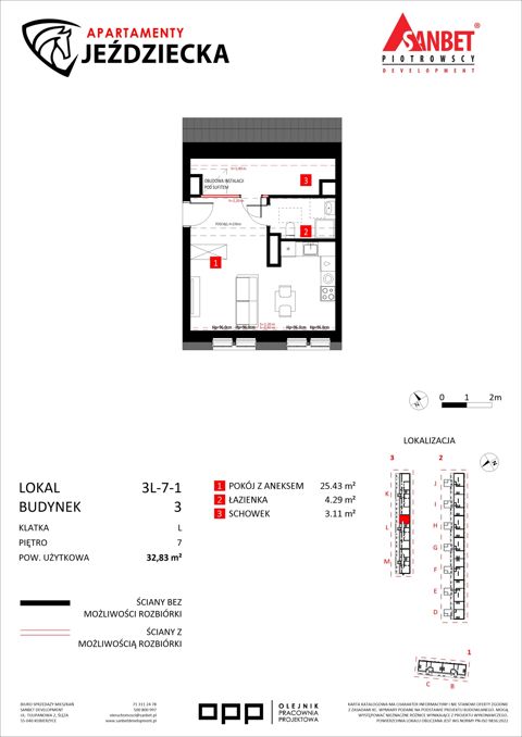 Plan 1 pok. 33m²