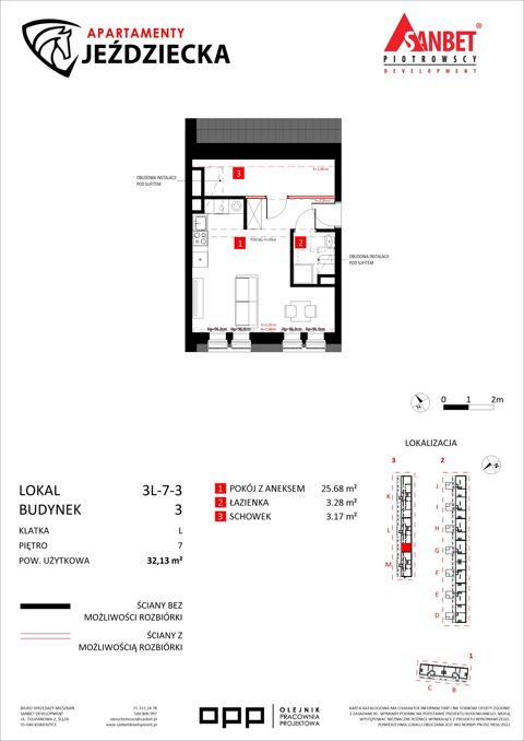 Plan 1 pok. 32m²