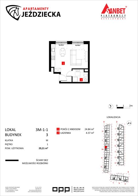 Plan 1 pok. 29m²
