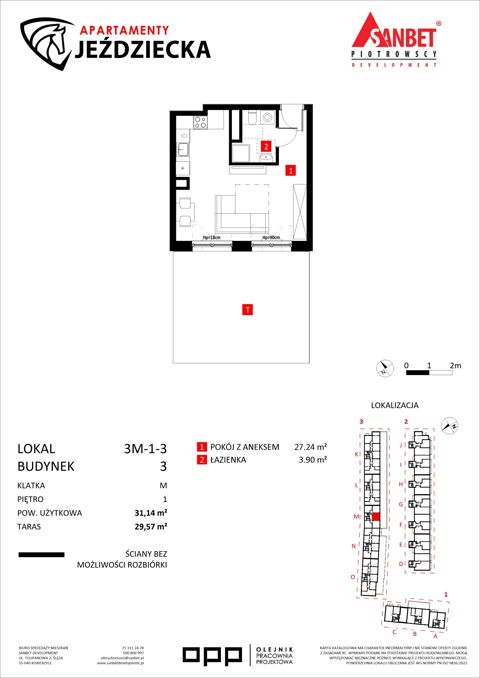 Plan 1 pok. 31m²