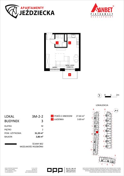 Plan 1 pok. 31m²