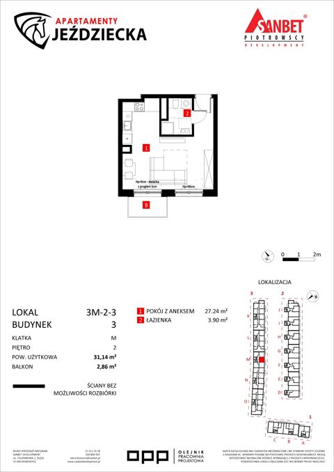 Plan 1 pok. 31m²