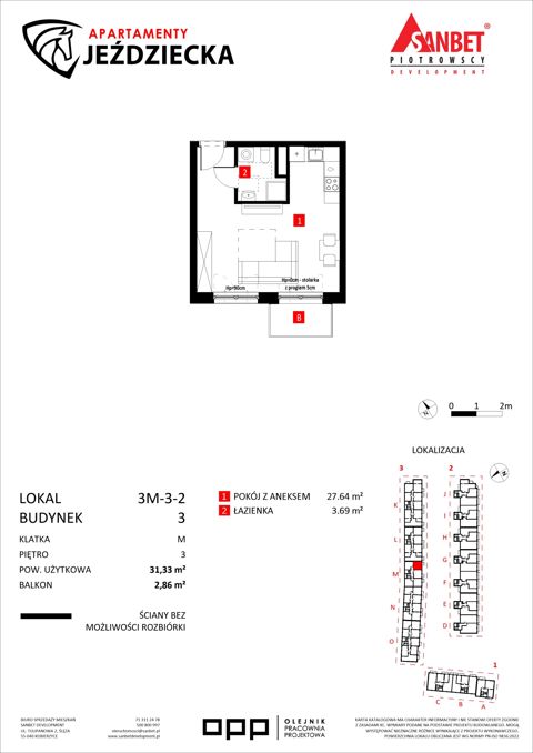 Plan 1 pok. 31m²