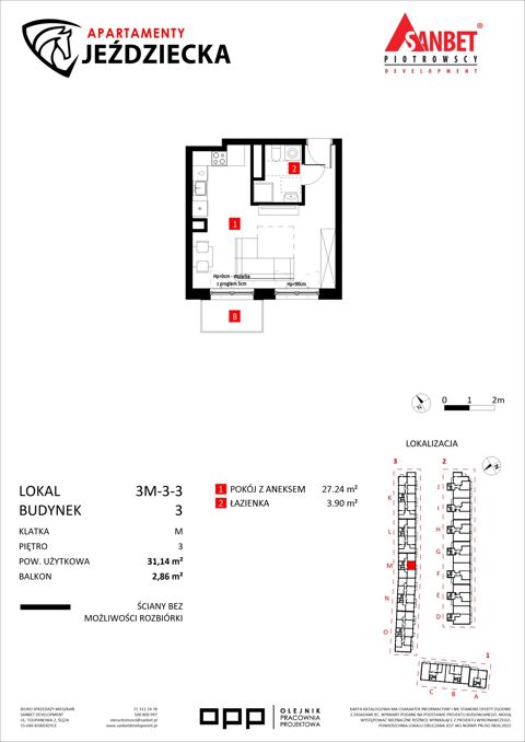 Plan 1 pok. 31m²