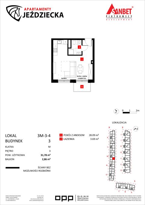 Plan 1 pok. 32m²
