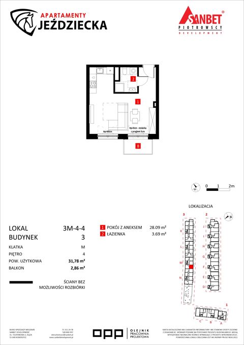 Plan 1 pok. 32m²