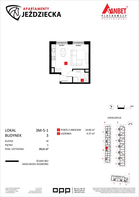 Plan 1 pok. 29m²