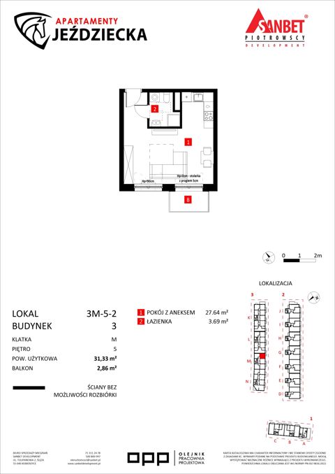 Plan 1 pok. 31m²